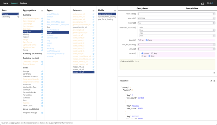 Screenshot of the Dapsboard interface